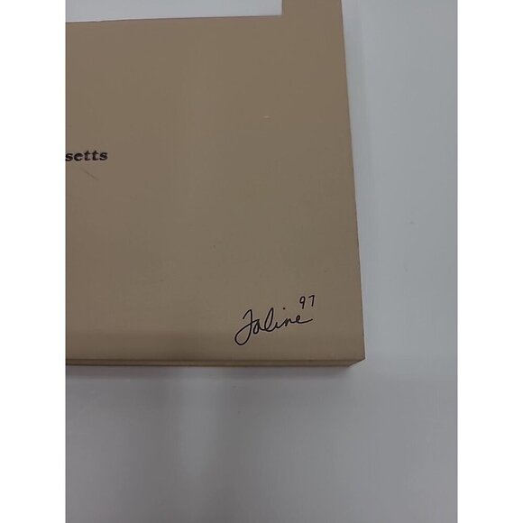 Vintage 1995 The Cat's Meow Fogg Library Wooden Block House Signed Joline - Picture 4 of 7